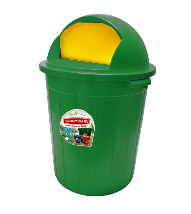 9850 80L  WASTE CAN W/COVER